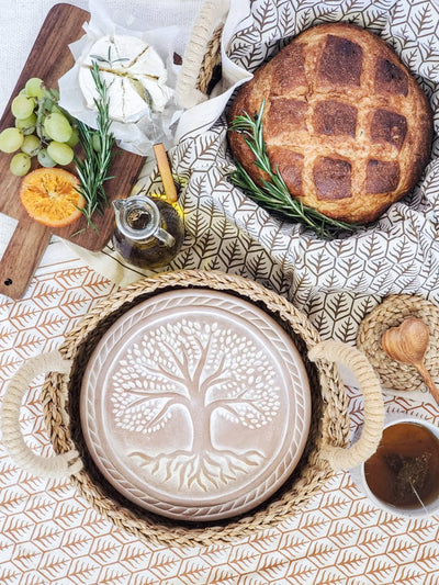 Bread Warmer & Basket - Tree of Life Round - The Sunflower Store Co
