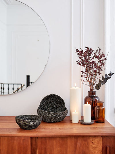 Glitter Bowl - Black (Set of 2) - The Sunflower Store Co