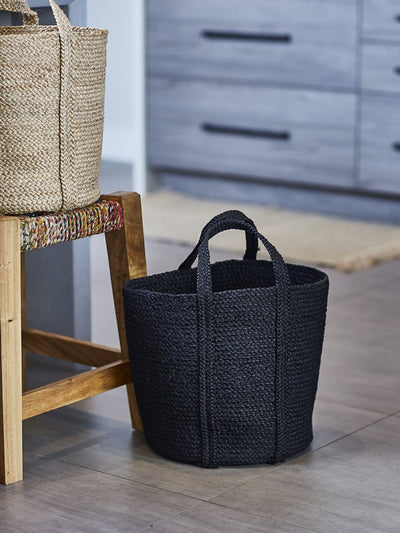 Kata Basket with handle - Black - The Sunflower Store Co