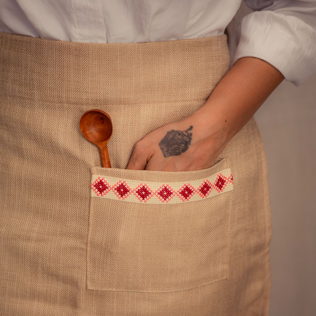 Farah Half Apron - Cream - The Sunflower Store Co
