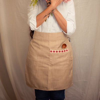 Farah Half Apron - Cream - The Sunflower Store Co