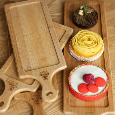 Bamboo Tray 11" inch X 3.75" inch | For Appetizers / Barbecue / Burger Sliders - The Sunflower Store Co