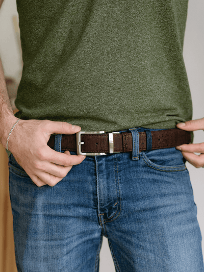 Cork Reversible Men's Belt (Brown/Navy) - The Sunflower Store Co