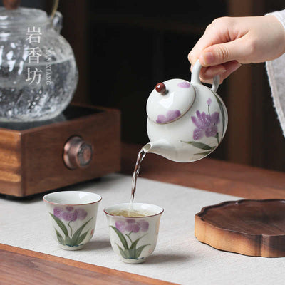 Hand Painted Underglaze Porcelain Teapot - The Sunflower Store Co