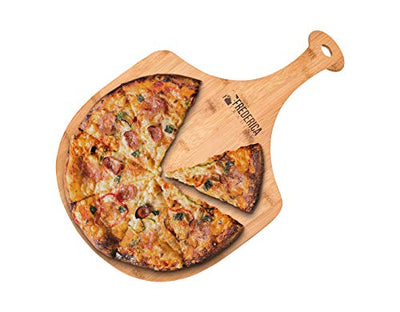 Premium Natural Bamboo Pizza Peel Paddle and Cutting Board (For Pizza, Fruit, Vegetables, Cheese) - The Sunflower Store Co