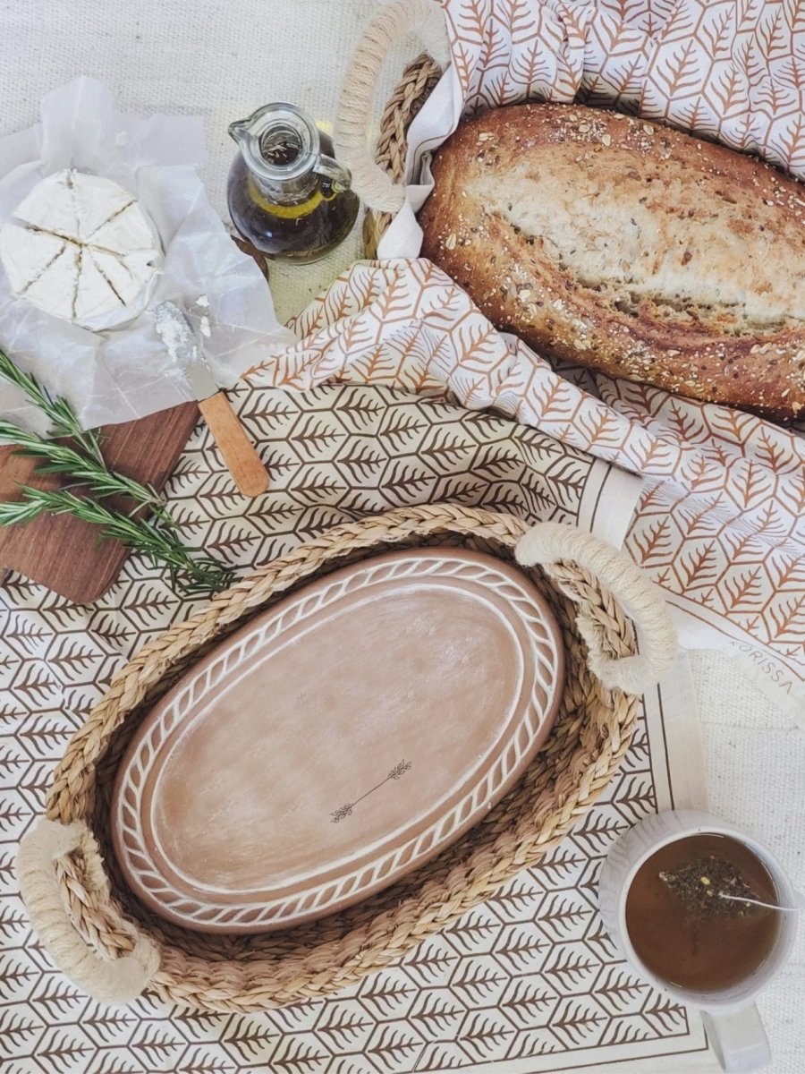 Personalized Bread Warmer & Basket Gift Set with Tea Towel - Bible Oval - The Sunflower Store Co