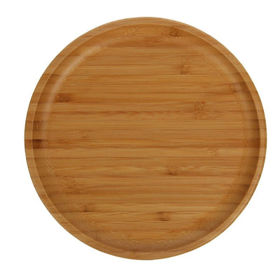 Bamboo Round Plate 9" inch |For Appetizers / Barbecue / Steak - The Sunflower Store Co