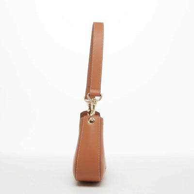 SUSU Leather Baguette Bag Brown Purse 90s Small Shoulder Bag Y2K Underarm Bag Trendy Handbag - The Sunflower Store Co
