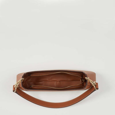 SUSU Leather Baguette Bag Brown Purse 90s Small Shoulder Bag Y2K Underarm Bag Trendy Handbag - The Sunflower Store Co