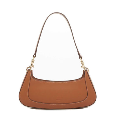 SUSU Leather Baguette Bag Brown Purse 90s Small Shoulder Bag Y2K Underarm Bag Trendy Handbag - The Sunflower Store Co