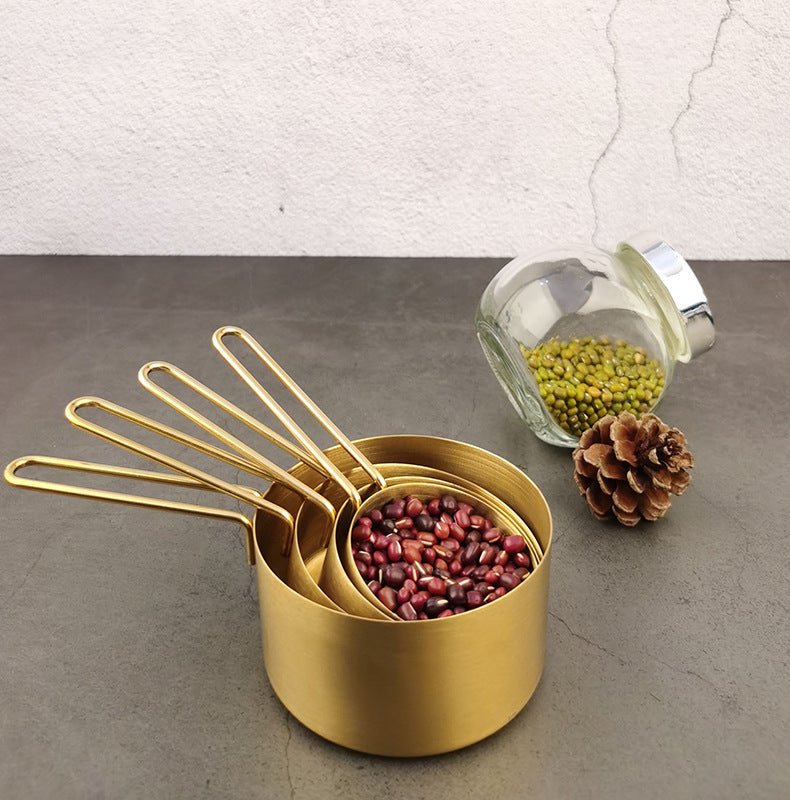 Stainless Steel Measuring Cup Gold DIY Tool - The Sunflower Store Co