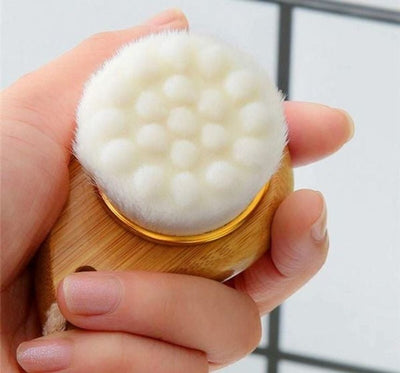 Facial Brush with Bamboo Handle - The Sunflower Store Co