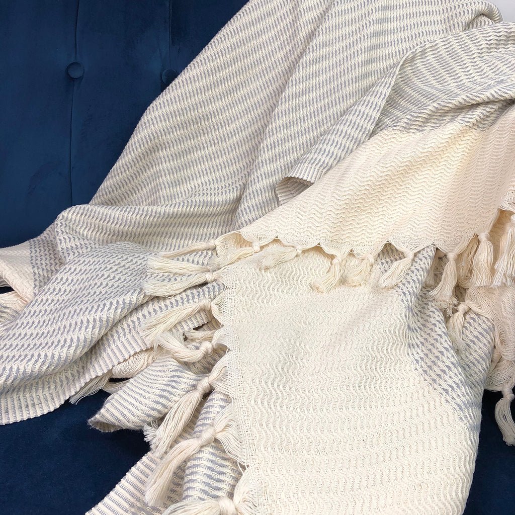 Plush Wavy Turkish Throw - The Sunflower Store Co