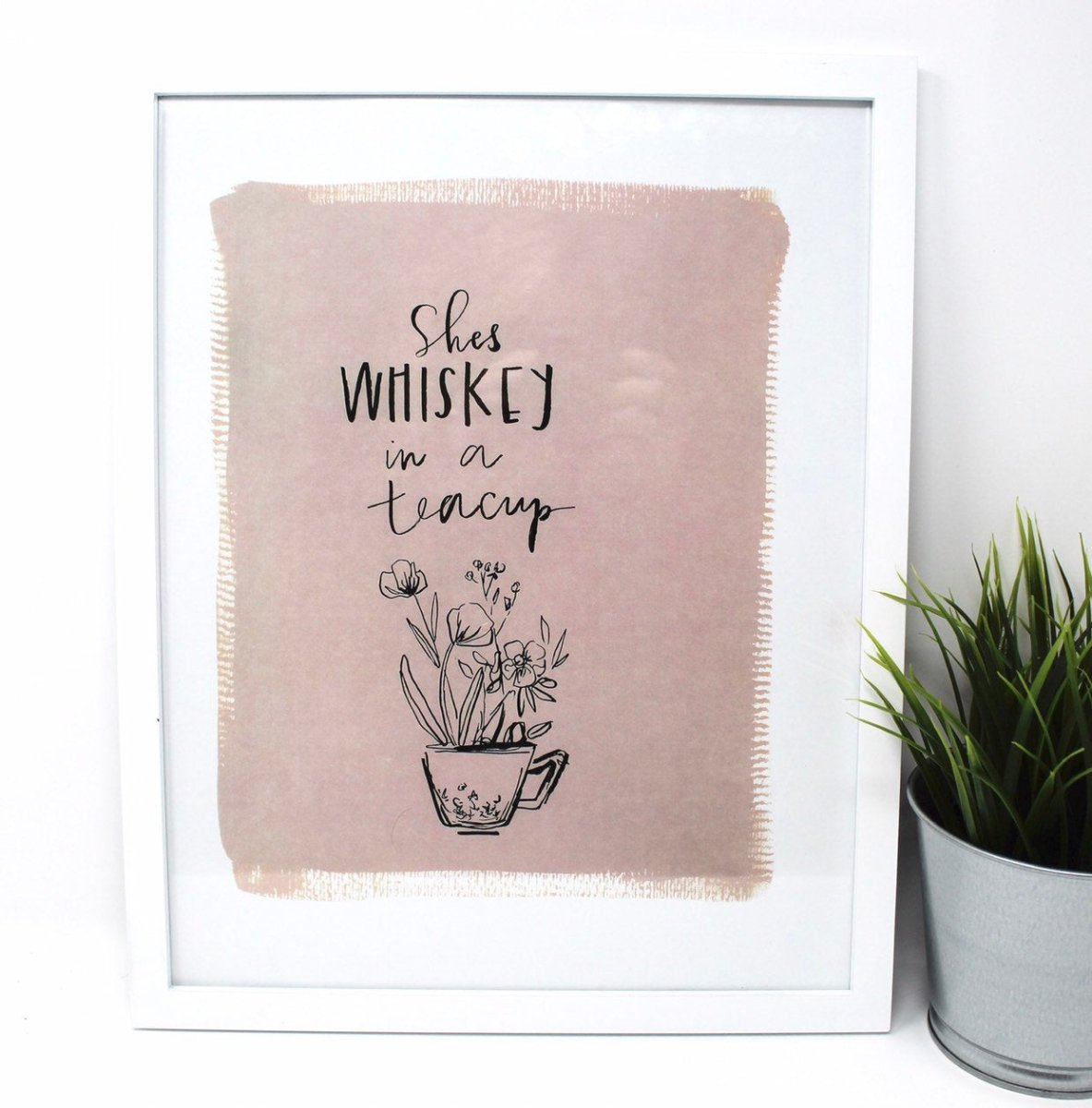 She's Whiskey In A Teacup Art Print! 11x14 Print, Simple Design, Kids Room Art - The Sunflower Store Co