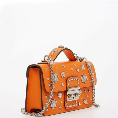 SUSU Studded Small Leather Crossbody Bag Orange Purse Cute Handbag Women's Handbag - The Sunflower Store Co