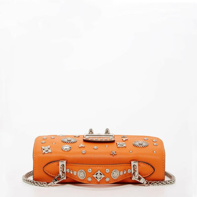 SUSU Studded Small Leather Crossbody Bag Orange Purse Cute Handbag Women's Handbag - The Sunflower Store Co