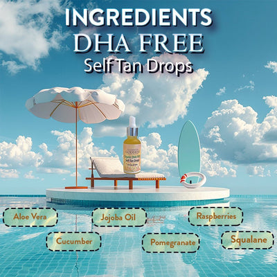 Organic DHA FREE Tanning Drops for Face & Body 1 oz. - The Sunflower Store Co