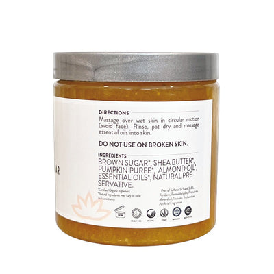 Organic Pumpkin Shea Sugar Body Scrub - The Sunflower Store Co