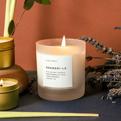 Shangri - La - Signature Candle (Eucalyptus + Lavender + Lemongrass) - The Sunflower Store Co