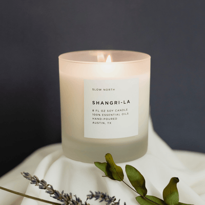 Shangri - La - Signature Candle (Eucalyptus + Lavender + Lemongrass) - The Sunflower Store Co