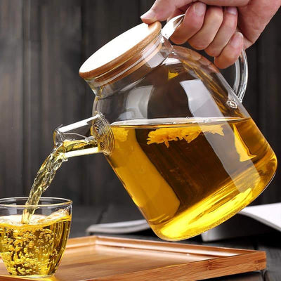 Thermo Glass Teapot 54 Fl Oz | High temperature and shock resistant - The Sunflower Store Co