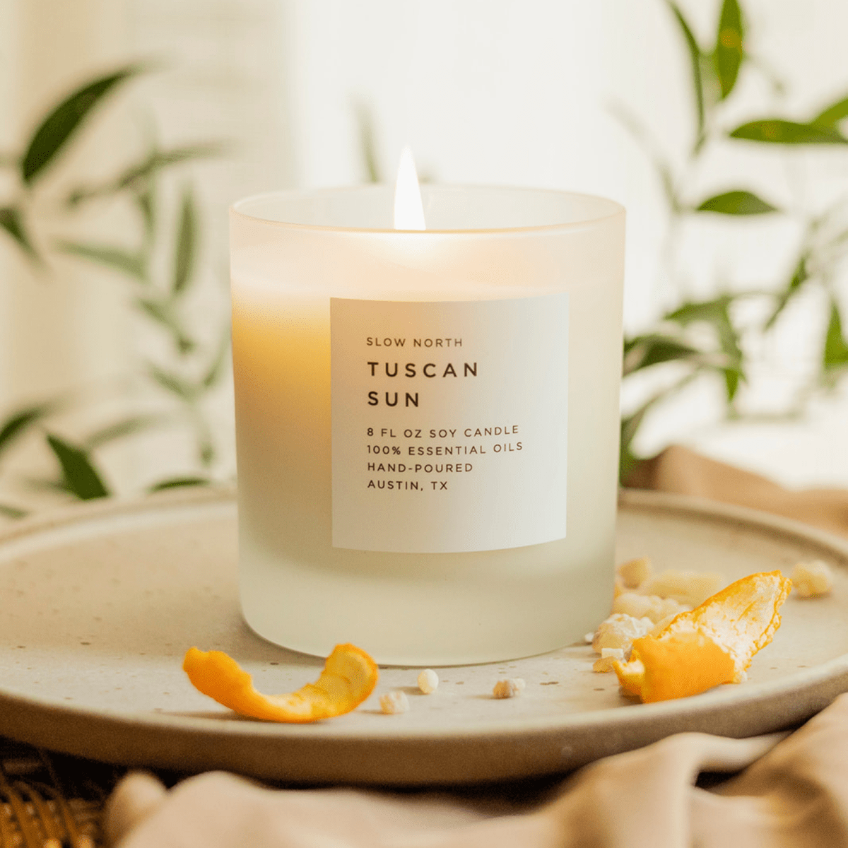 Tuscan Sun - Signature Candle (Orange + Frankincense + Jasmine) - The Sunflower Store Co